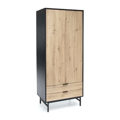Šatní skříň Murano, dub artisan / černá