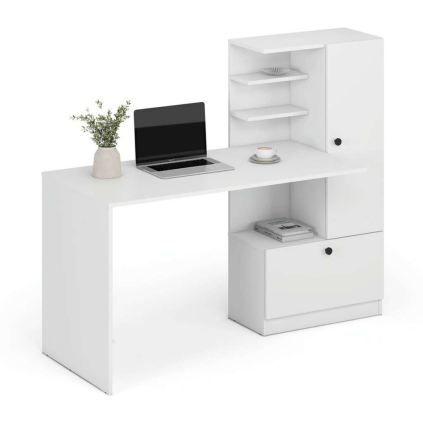 Psací stůl Hollins, bílá