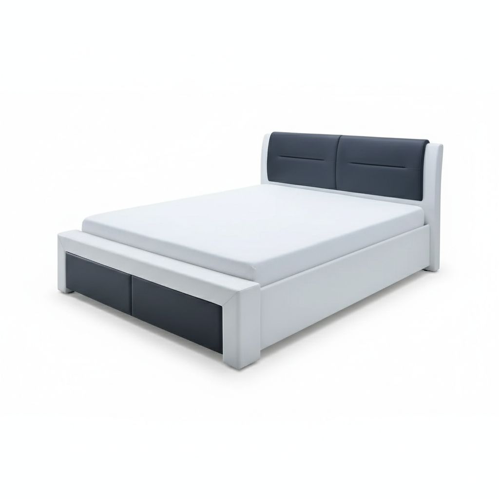 Halmar Postel Cassandra S 140 × 200 cm, bílá / černá