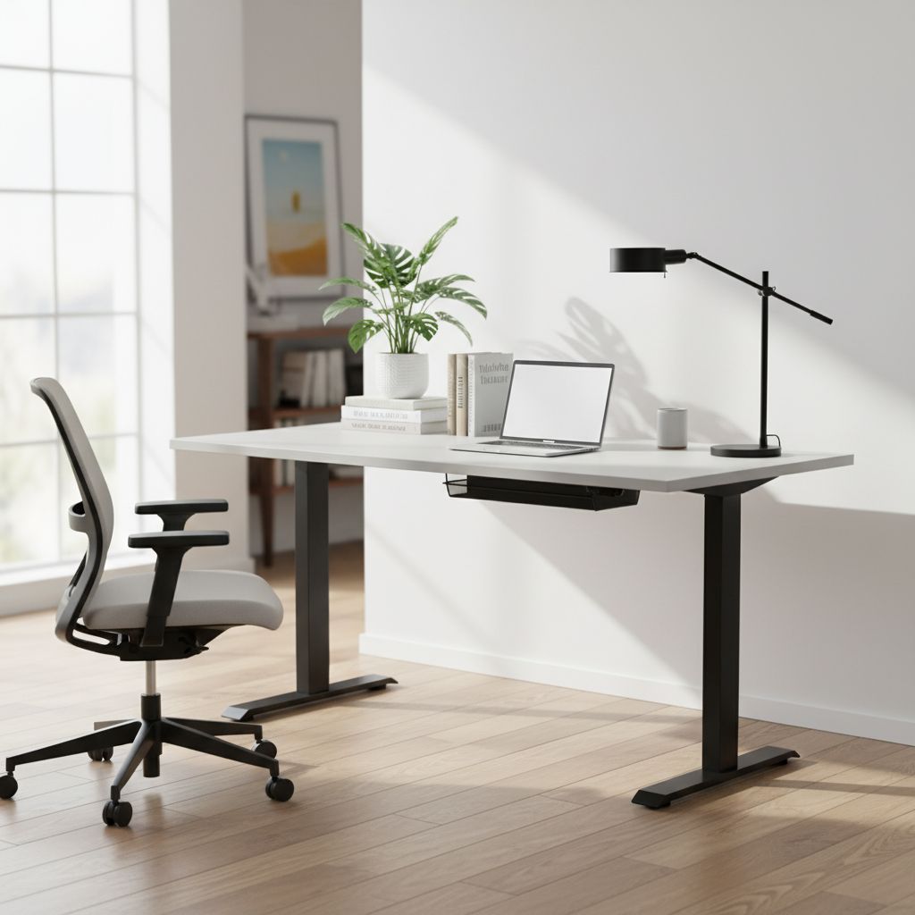 Rauman Výškově nastavitelný stůl OfficeTech A, 160 x 80 cm, černá podnož, světle šedá