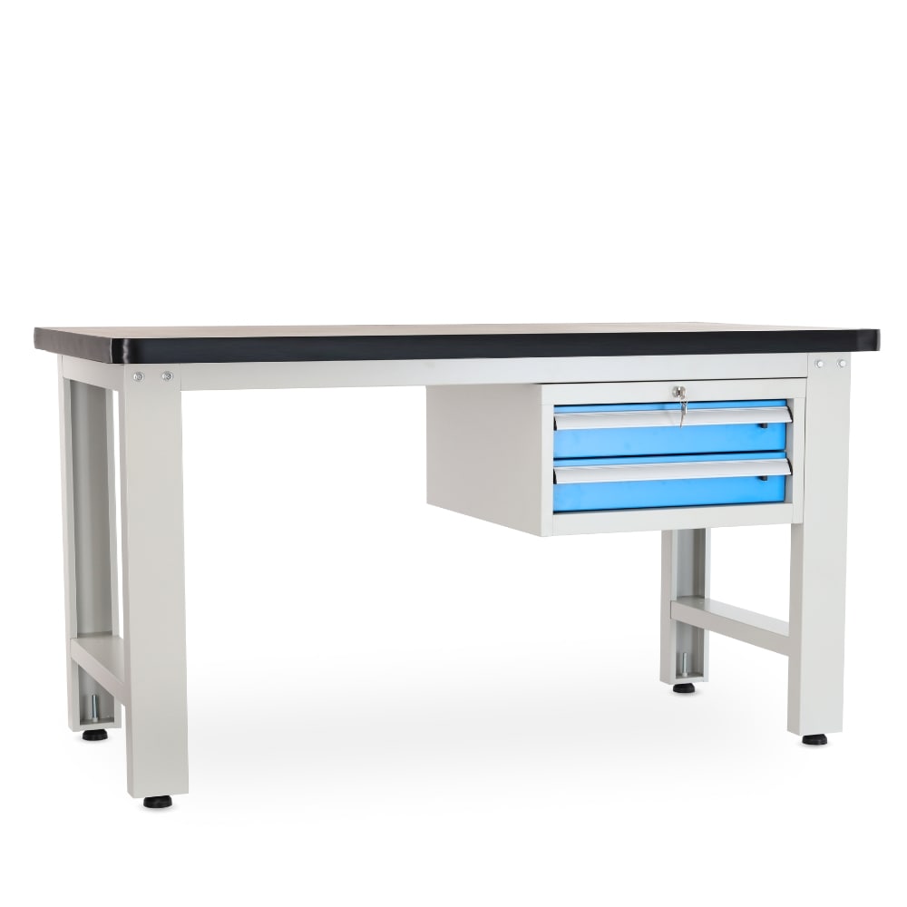 Rauman Dílenský stůl Solid MDF-02, 150 cm, závěsný box, černá