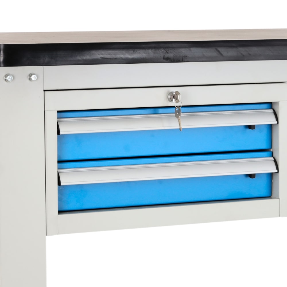 Rauman Dílenský stůl Solid MDF-22, 150 cm, 2 závěsné boxy, černá