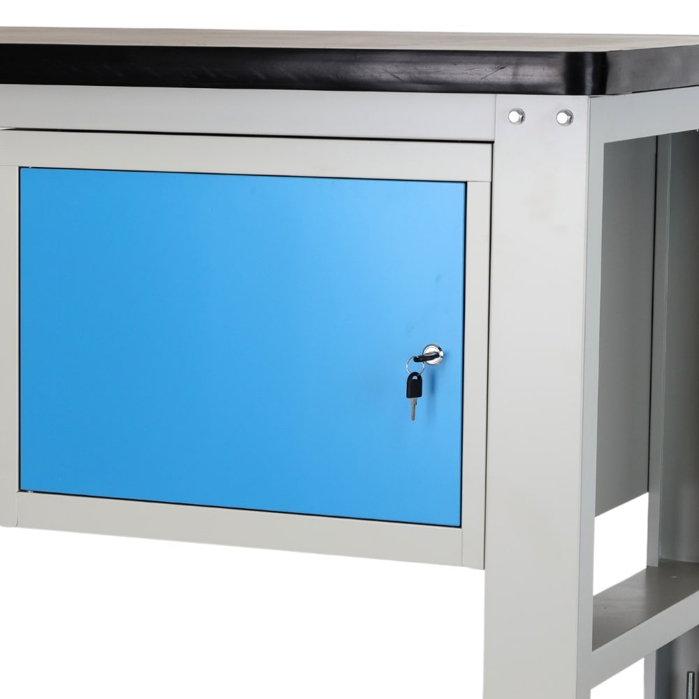 Rauman Dílenský stůl Solid MDF-01, 180 cm, závěsný box, černá