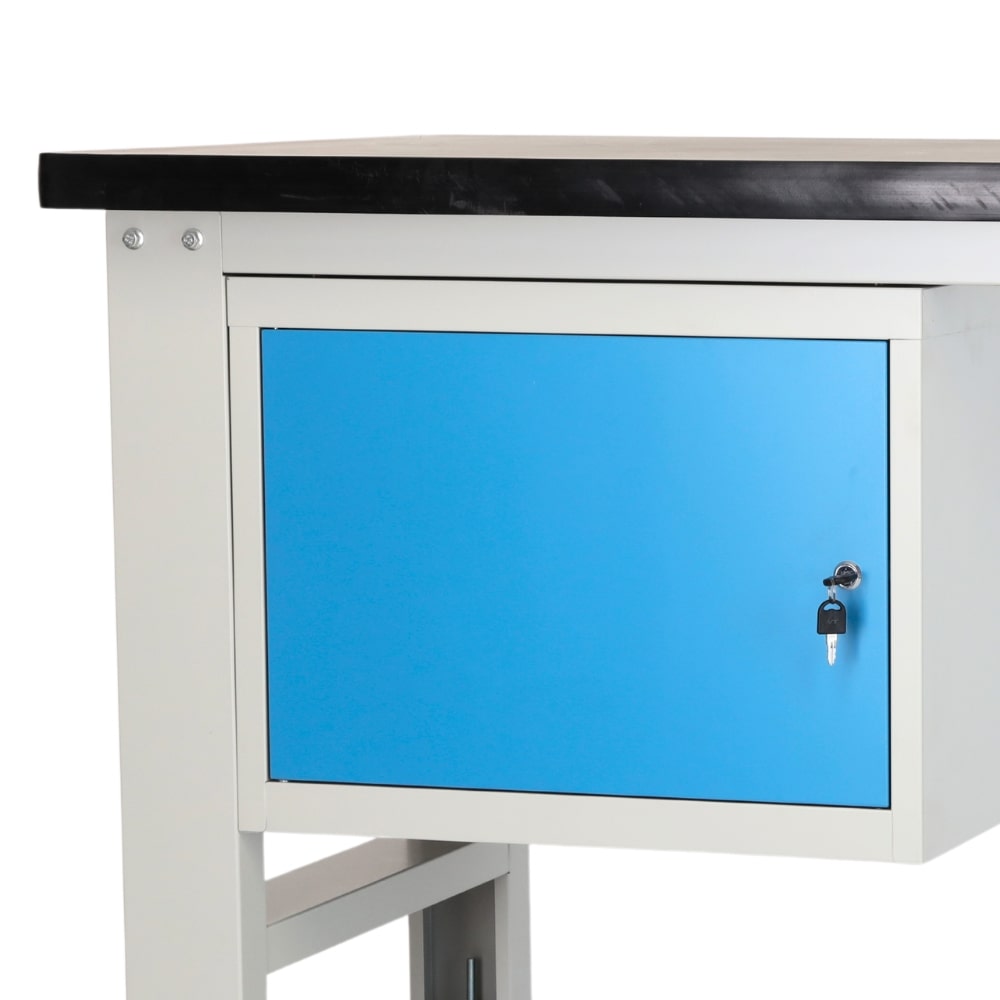 Rauman Dílenský stůl Solid MDF-12, 180 cm, 2 závěsné boxy, černá