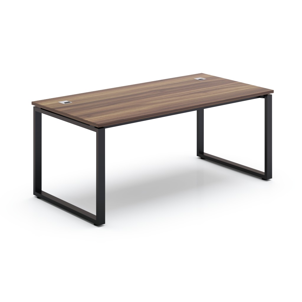 Rauman Stůl SimpleOffice 180 x 90 cm, ořech vlašský / černá