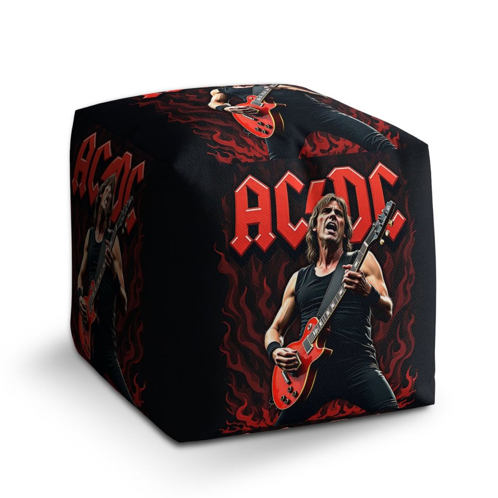 Czech Print s.r.o. Taburet Cube AC/DC kytarista, černá