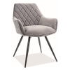 Jídelní židle Linea Velvet, šedá / černá