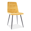 Jídelní židle Mila Velvet, žlutá / černá