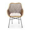 Jídelní židle Percy, ratan / černá