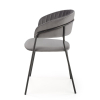 Jídelní židle Rolland, šedá / černá