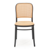 Jídelní židle Tobias, ratan / černá