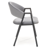 Jídelní židle Zayne, šedá / černá