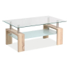 Konferenční stolek Lisa Basic II, čirá / dub sonoma
