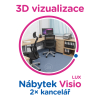 3D vizualizace Visio LUX: 2× kancelář, max. 12 pracovních míst