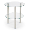 Konferenční stolek Sardinia, čirá / stříbrná