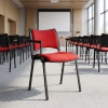Konferenční židle SMART - černé nohy s područkami, červená