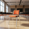 Konferenční židle SMART - chromované nohy, oranžová