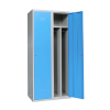 Kovová šatní skříňka, 80 x 50 x 180 cm, cylindrický zámek, modrá - ral 5012