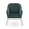 Křeslo Soft III, tmavě zelená / zlatá