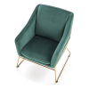 Křeslo Soft III, tmavě zelená / zlatá
