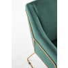 Křeslo Soft III, tmavě zelená / zlatá