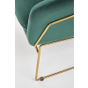 Křeslo Soft III, tmavě zelená / zlatá