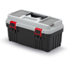 Kufr na nářadí 47 × 25,6 × 23,8 cm, s organizéry, šedá
