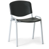 Plastová židle ISO - šedé nohy, černá