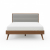 Postel Orlando 160 x 200 cm, ořech / šedá