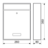 Poštovní schránka BK 240, nerez