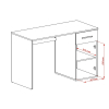 Psací stůl Lima, bílá