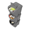 Set košů na tříděný odpad II, 3 x 25 l, šedá