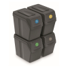 Set košů na tříděný odpad, 4 x 20 l, šedá