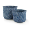 Set pletených košíků Compactor, 2 ks, modrá