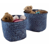 Set pletených košíků Compactor, 2 ks, modrá