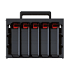 Skříňka s 5 přepážkovými organizéry 41,5 × 29 × 29 cm, černá