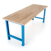 Dílenský stůl Basic, 220 x 80 cm, modrá - ral 5012