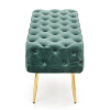 Taburet Athena, tmavě zelená / zlatá