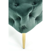 Taburet Athena, tmavě zelená / zlatá