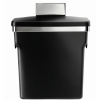Vestavný koš 10 l, chromovaná ocel/plastové vědro, černá