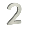 Domovní číslo "2", RN.100LV, broušené, stříbrná