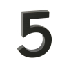 Domovní číslo "5", RN.100LV, broušené, černá