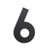 Domovní číslo "6", RN.75L, černá