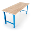 Výškově nastavitelný dílenský stůl Basic, 200 x 80 cm, modrá - ral 5012