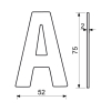 Domovní číslo "A", RN.75L, nerez