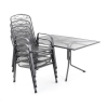 Zahradní stolová sestava Tavio - 4 místa, šedá