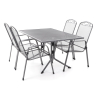 Zahradní stolová sestava Tavio - 4 místa, šedá