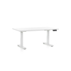 Výškově nastavitelný stůl OfficeTech D, 120 x 80 cm, bílá podnož, bílá