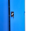 Kovová skříň na nářadí se zásuvkami, 91,4 × 45,7 × 183 cm, cylindrický zámek, modrá - ral 5012
