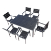 Zahradní stůl Fargo, obdélníkový, černá / šedá